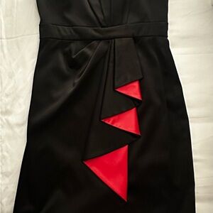 White House Black Market Strapless Black and Pink Dress